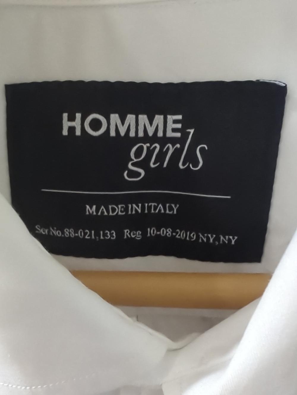Homme Girls Made In Italy Cotton Button Front Long Sleeve Shirt
